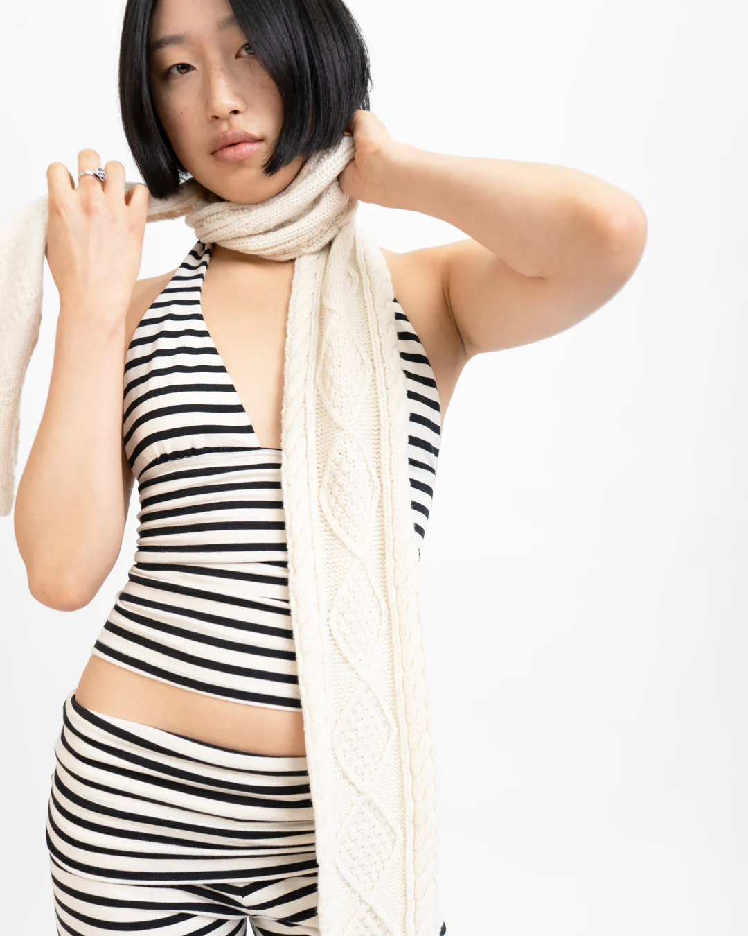 Cable Knit Skinny Scarf - Image 19