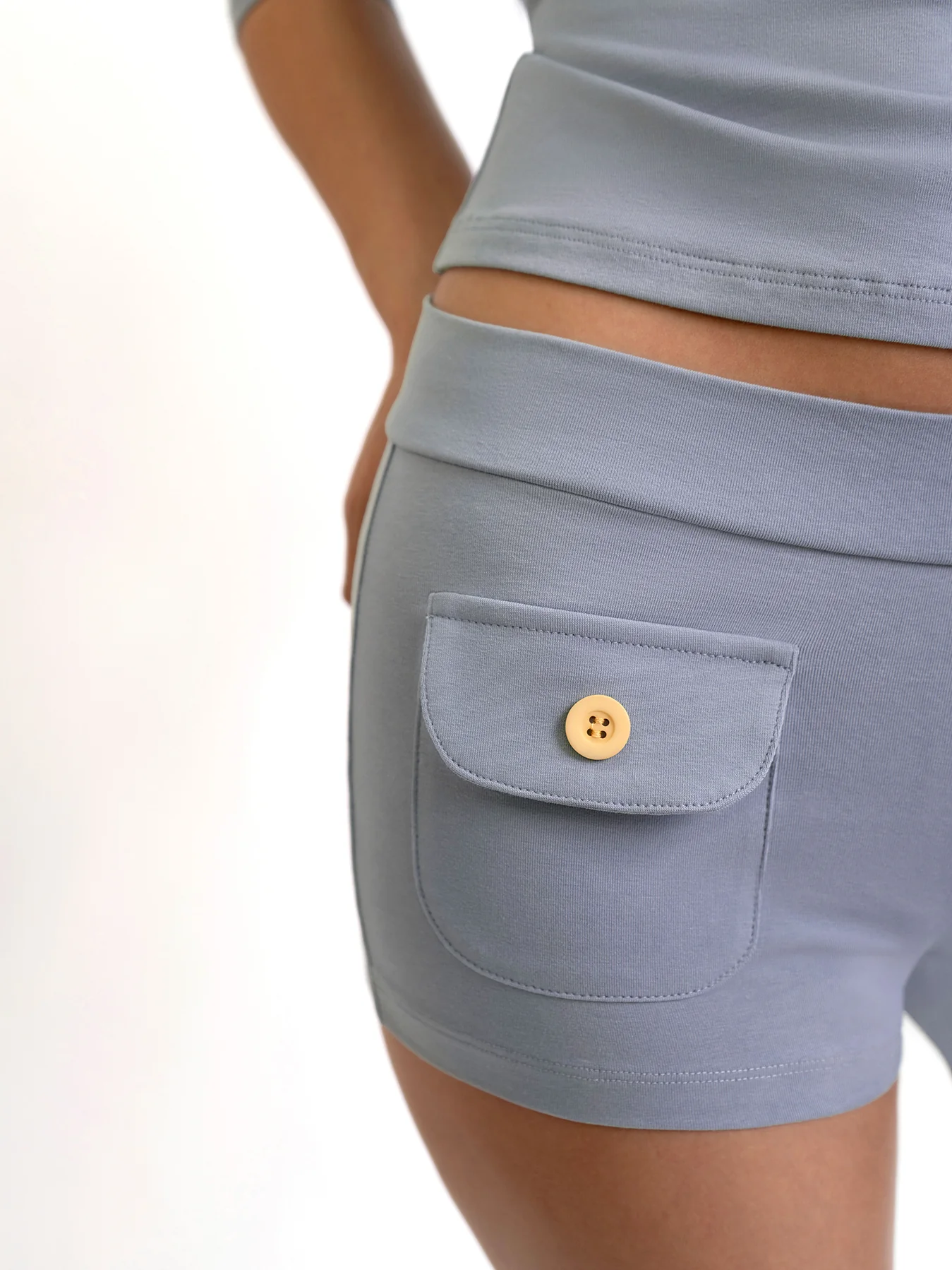 Button Mini Shorts - Image 25