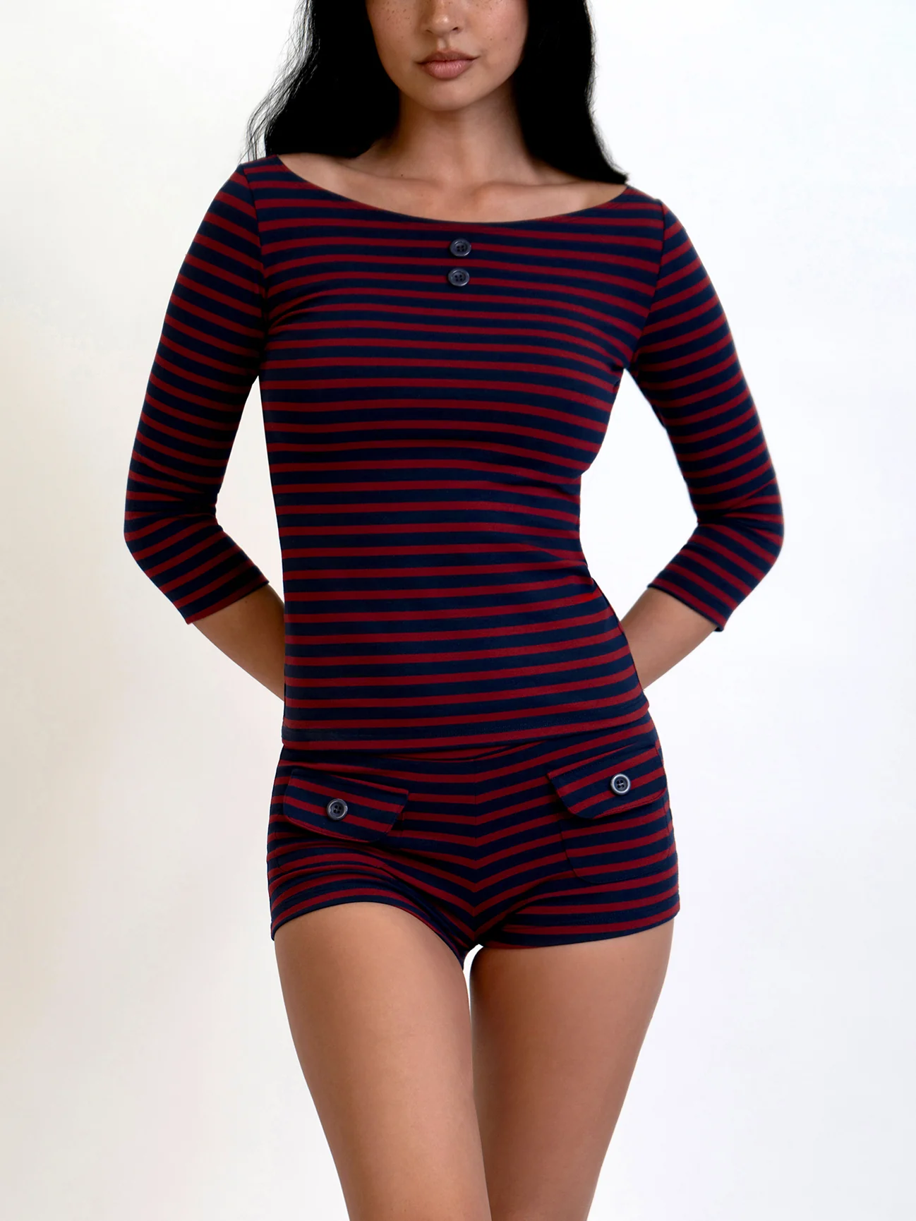3/4 Sleeve Boat Neck Top - Image 30