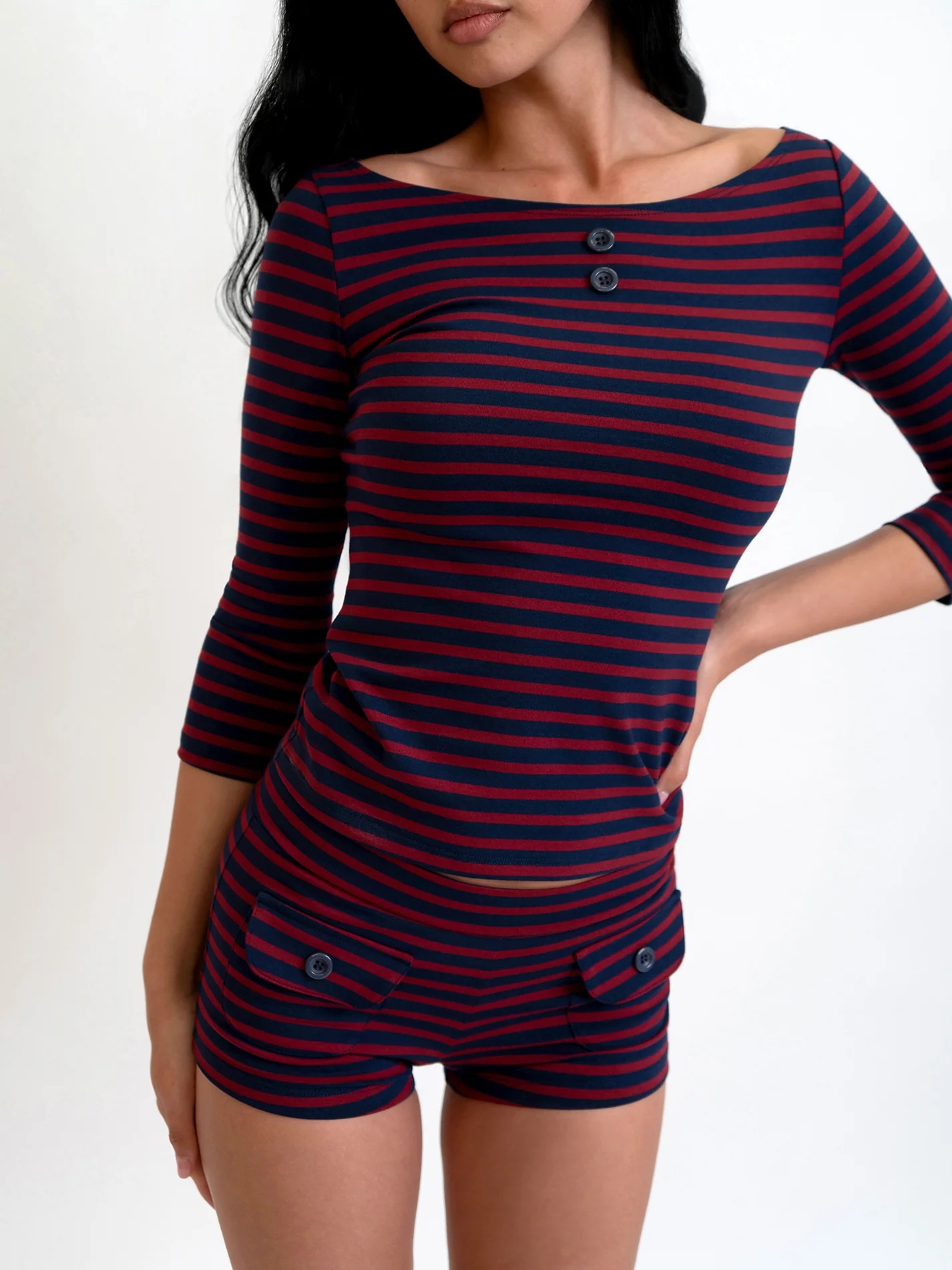 3/4 Sleeve Boat Neck Top - Image 31