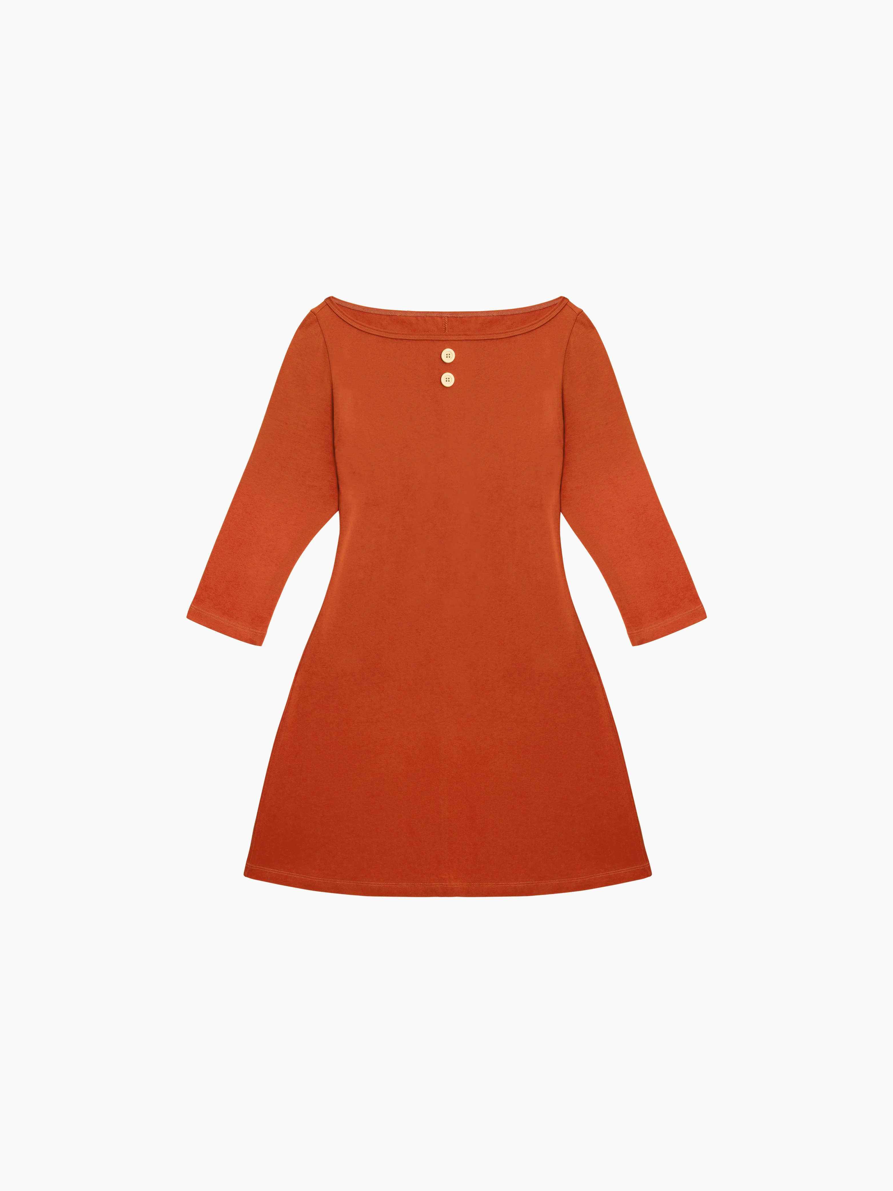 3/4 Sleeve Boat Neck Dress - Image 10