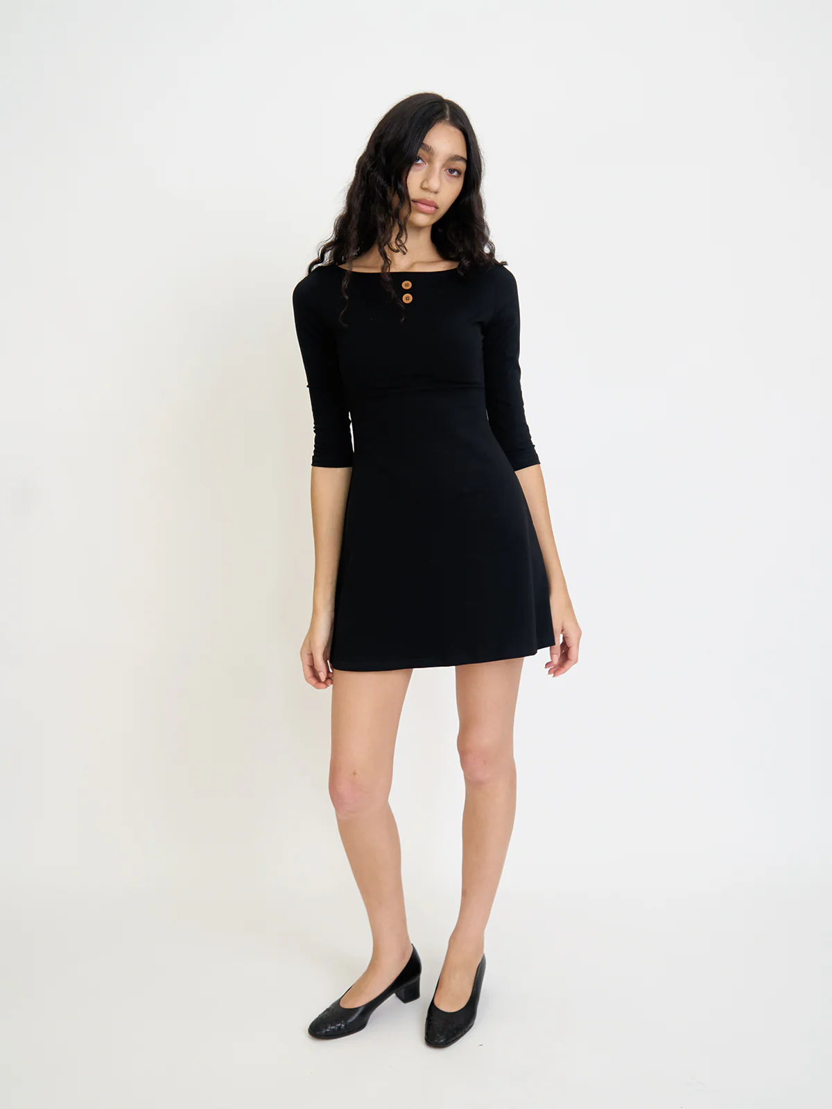 3/4 Sleeve Boat Neck Dress - Image 5