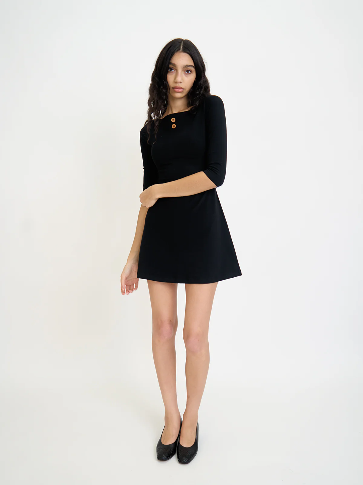 3/4 Sleeve Boat Neck Dress - Image 9